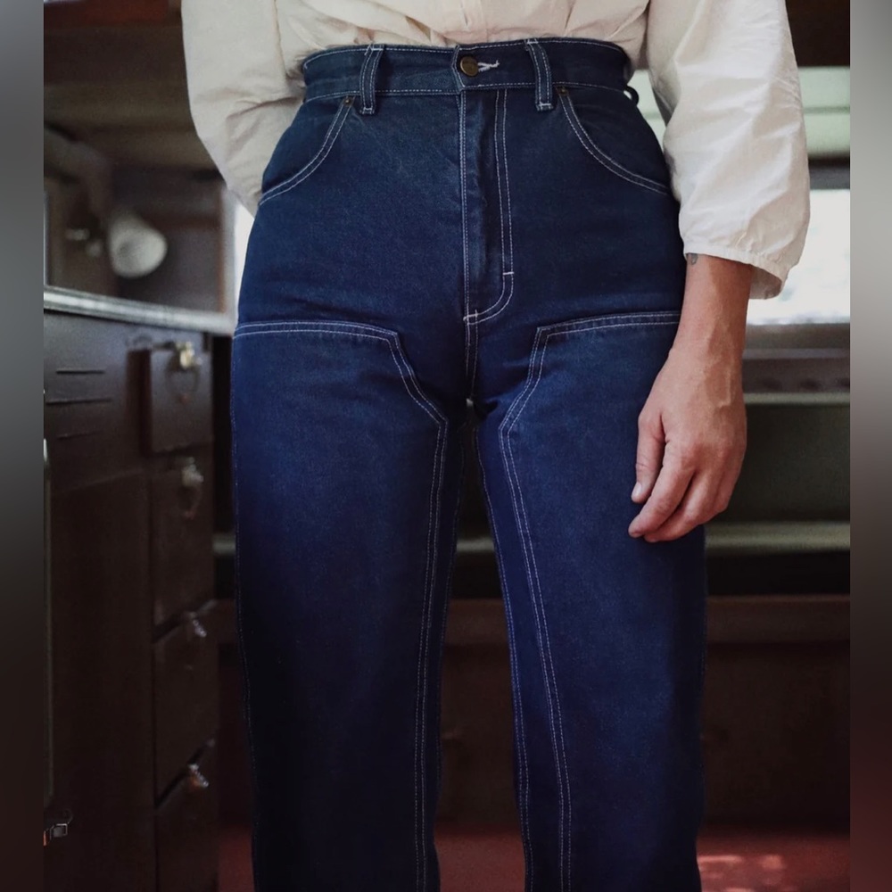 Size 2 Rudy Jude utility pants, small blemish on pocket tag, 100% organic cotton